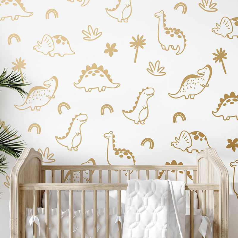 Geometric Dinosaur Tree Rainbo - đánh giá và giá Baby Nursery Jungle