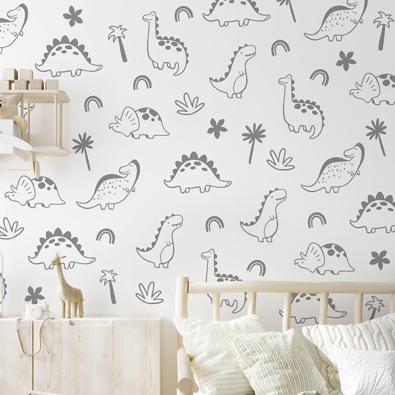 Geometric Dinosaur Tree Rainbo - đánh giá và giá Baby Nursery Jungle