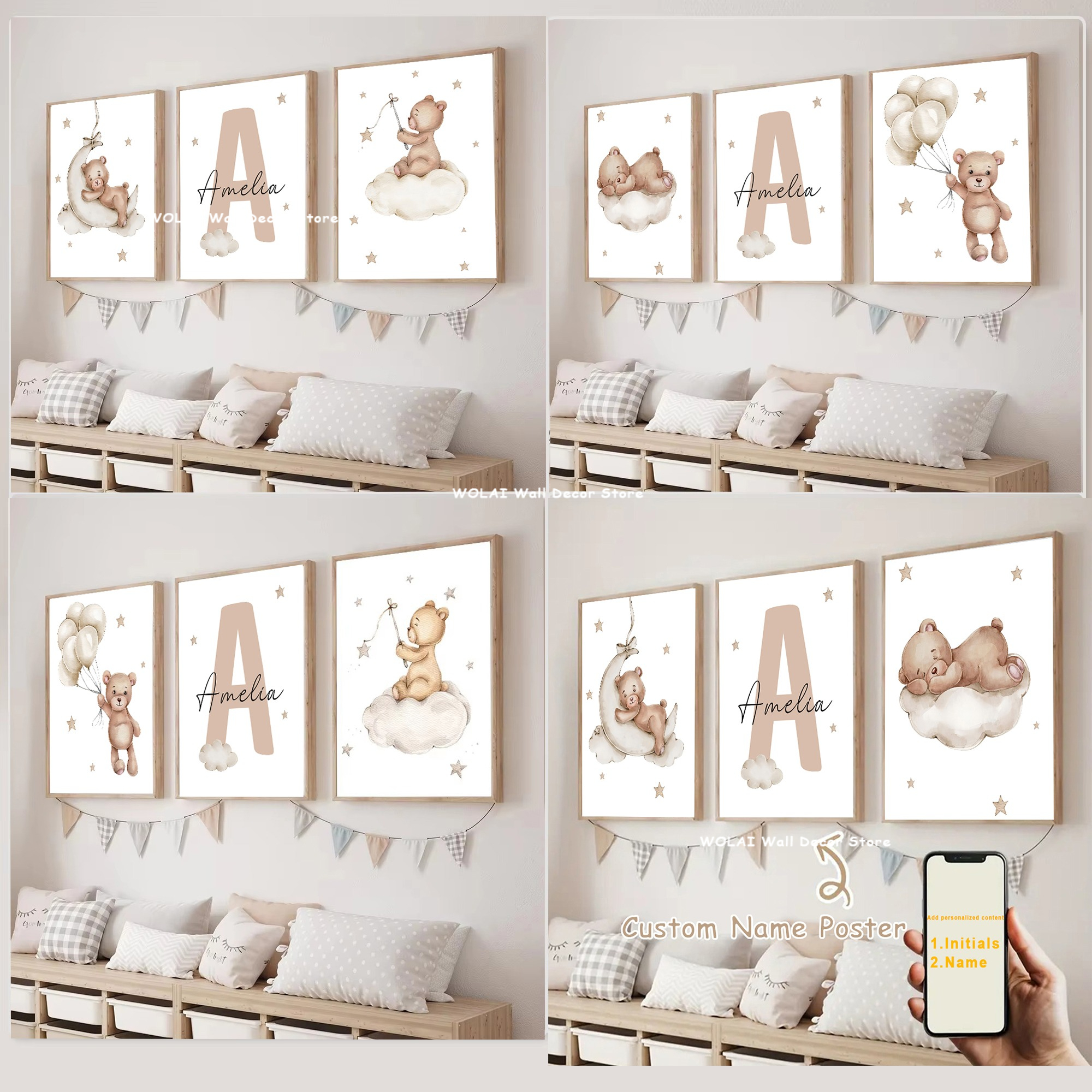3pcs/set Customized Baby Perso - đánh giá và giá Baby Nursery Kit