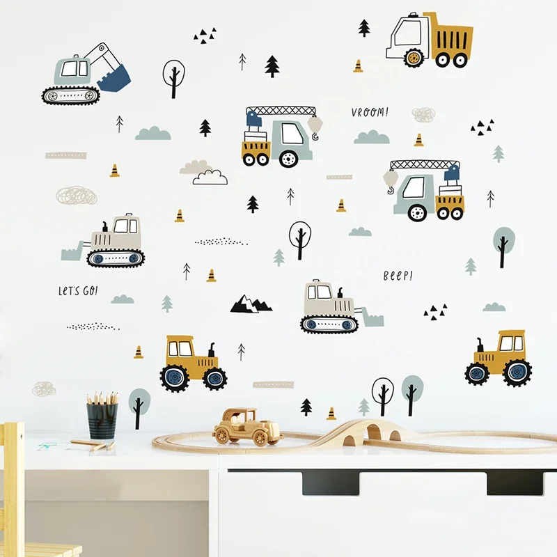 Hand Drawn Cute Cars Cargo Tru - đánh giá và giá Baby Nursery Needs