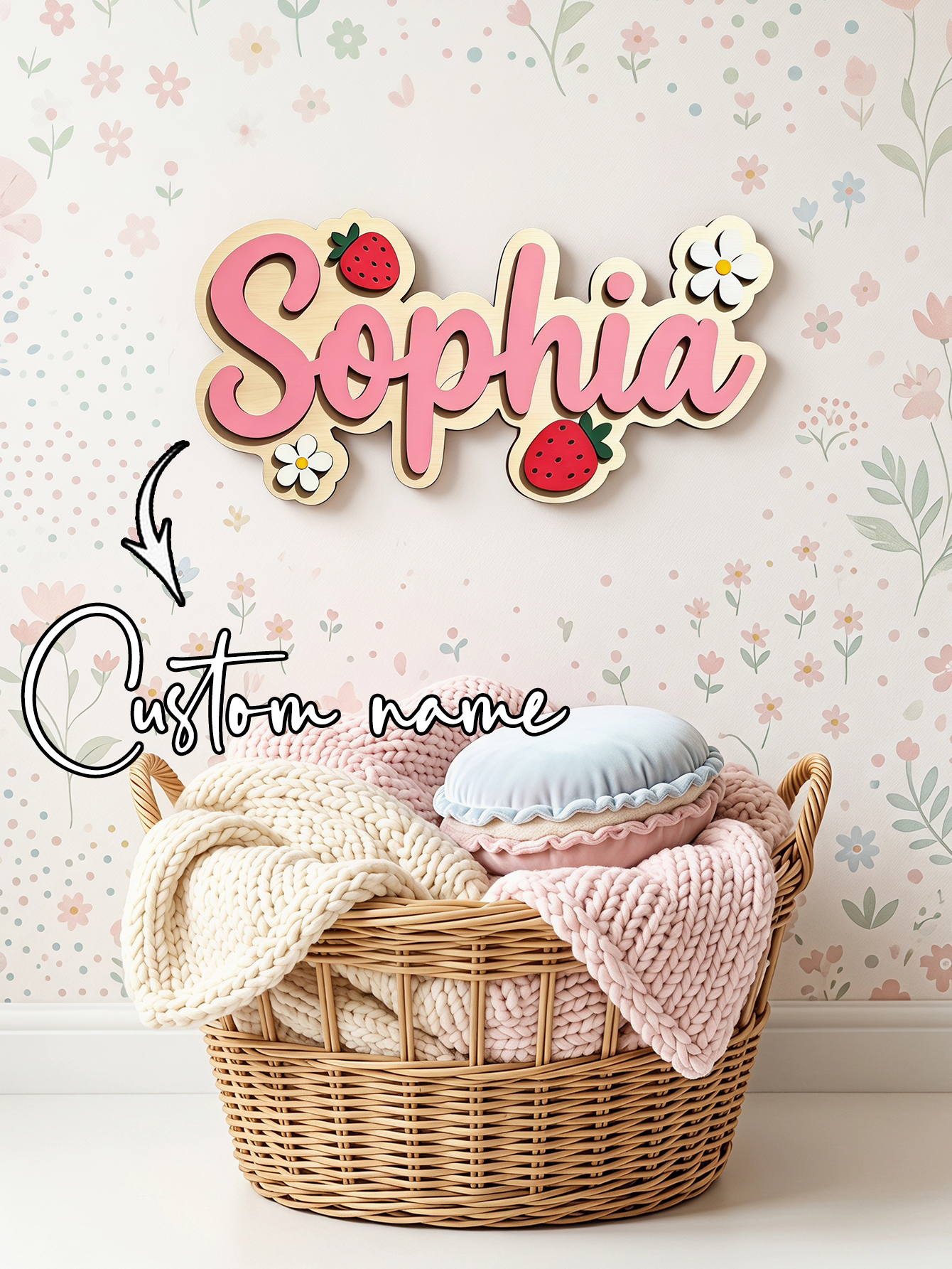 Custom Name Strawberry Daisy W - đánh giá và giá Baby Nursery Needs