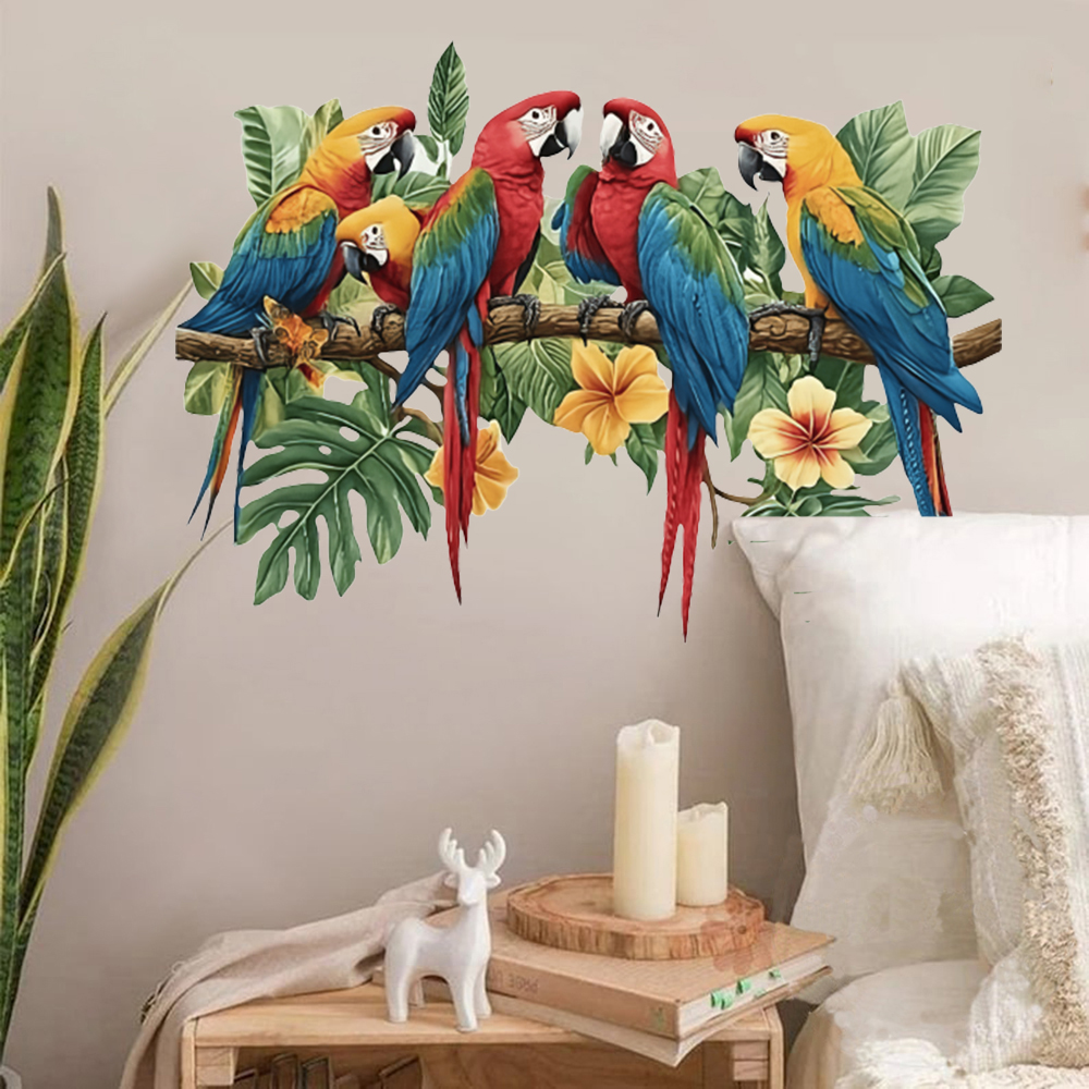 3Pcs Parrots on Branch Wall St - đánh giá và giá Baby Nursery Needs