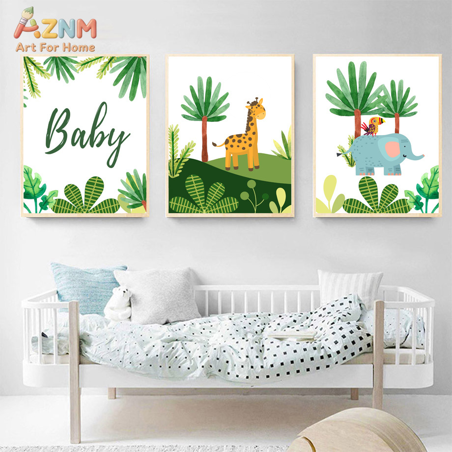 Cute Jungle Safari Nursery Wal - đánh giá và giá Baby Nursery Jungle