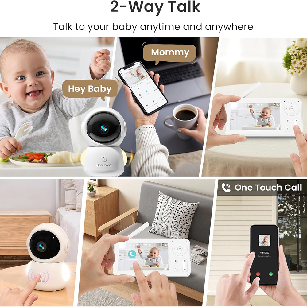 2K Baby Monitor with 2 Cameras - đánh giá và giá Baby Nursery Camera