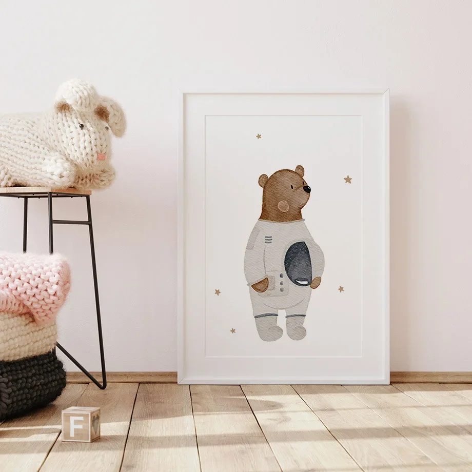 Boho Cartoon Bear Panda Mouse  - đánh giá và giá Baby Nursery Picture Frames