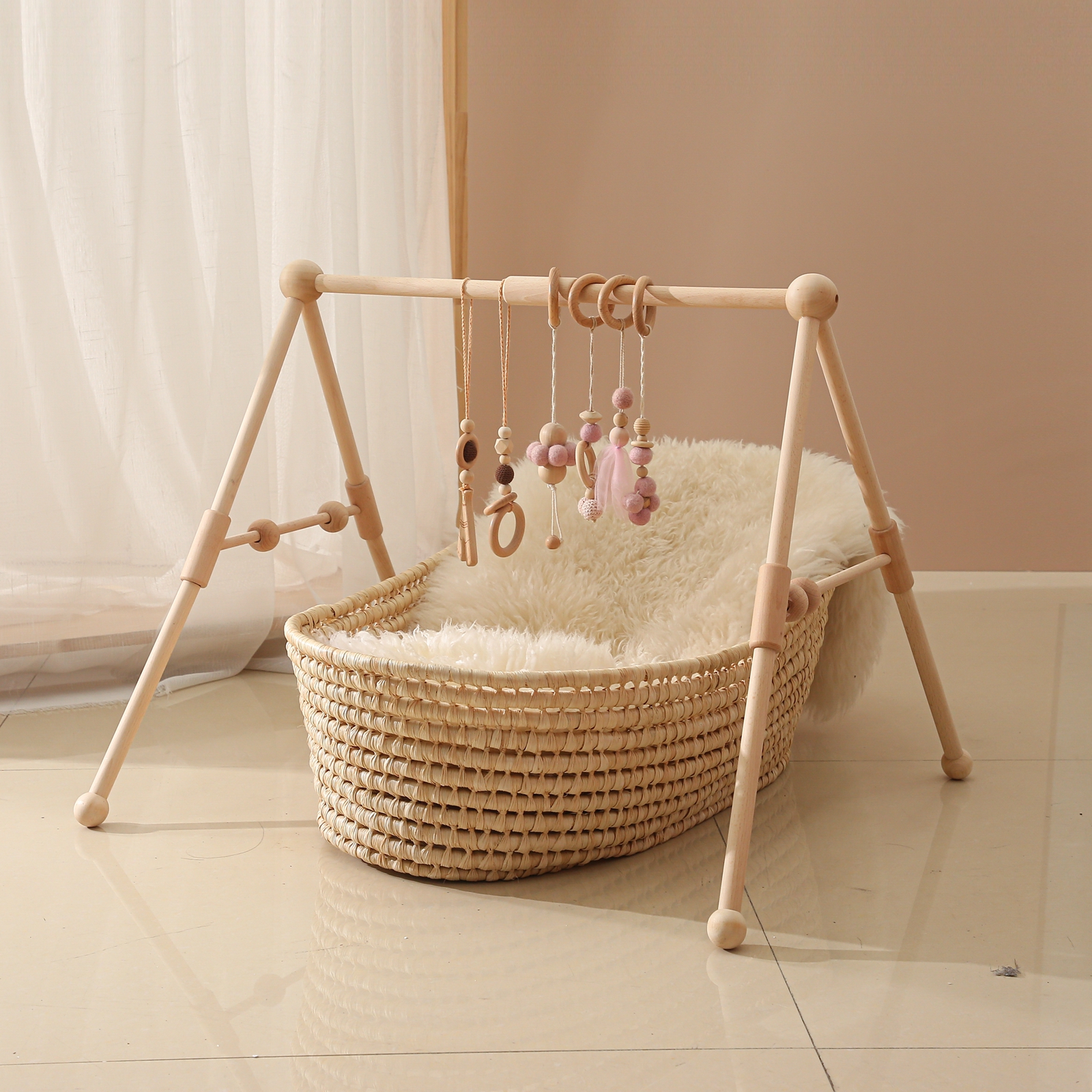 Baby Wooden Toys Play Gym Ordi - đánh giá và giá Baby Nursery Game