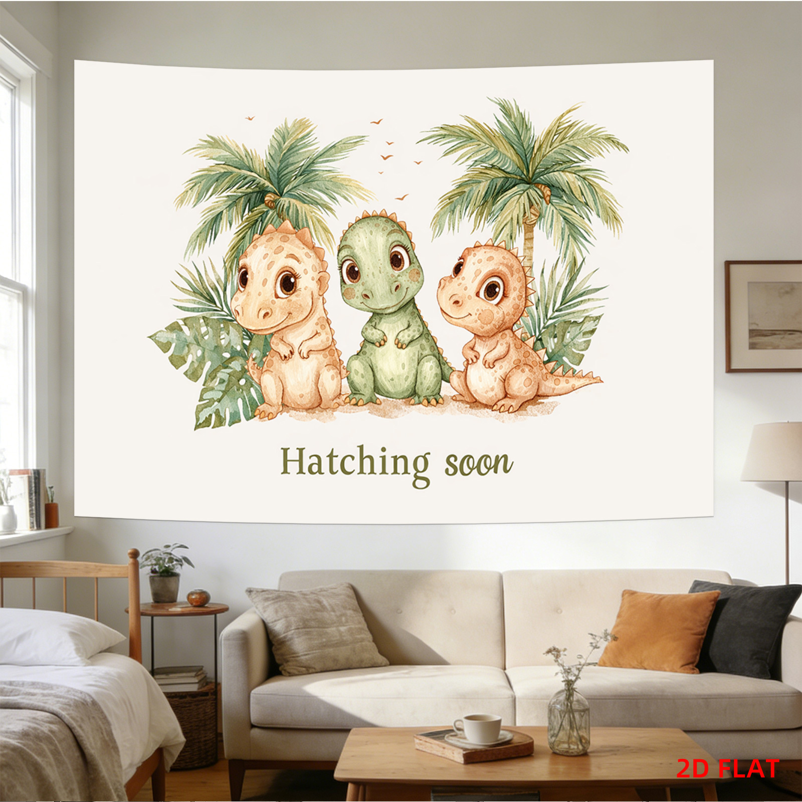 Boho Dinosaur Tapestry Jungle  - đánh giá và giá Baby Nursery Jungle