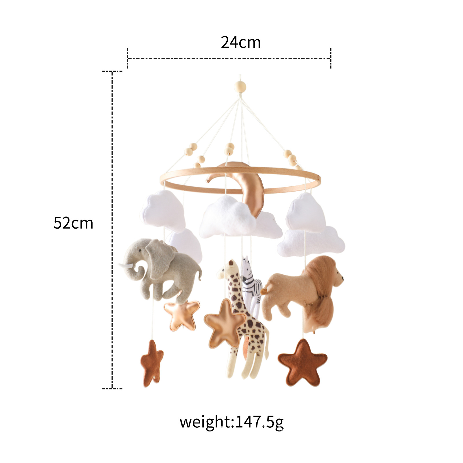 Hot Sale Nordic Handmade Felt  - đánh giá và giá Baby Nursery Bed