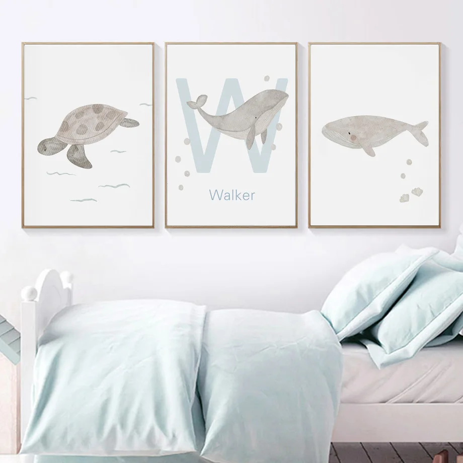 Custom Name Whale Octopus Turt - đánh giá và giá Baby Nursery Ocean