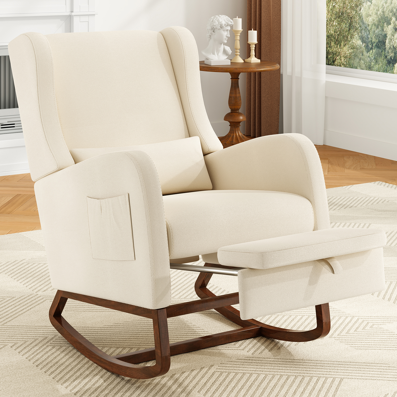 Nursery Rocking Chair, Upholst - đánh giá và giá Baby Nursery Glider Chair