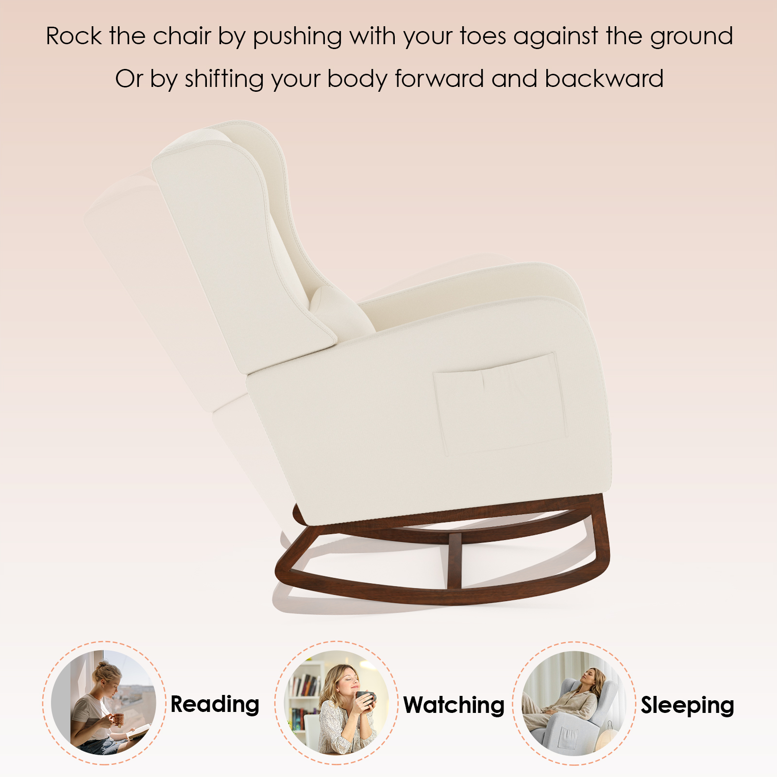 Nursery Rocking Chair, Upholst - đánh giá và giá Baby Nursery Glider Chair