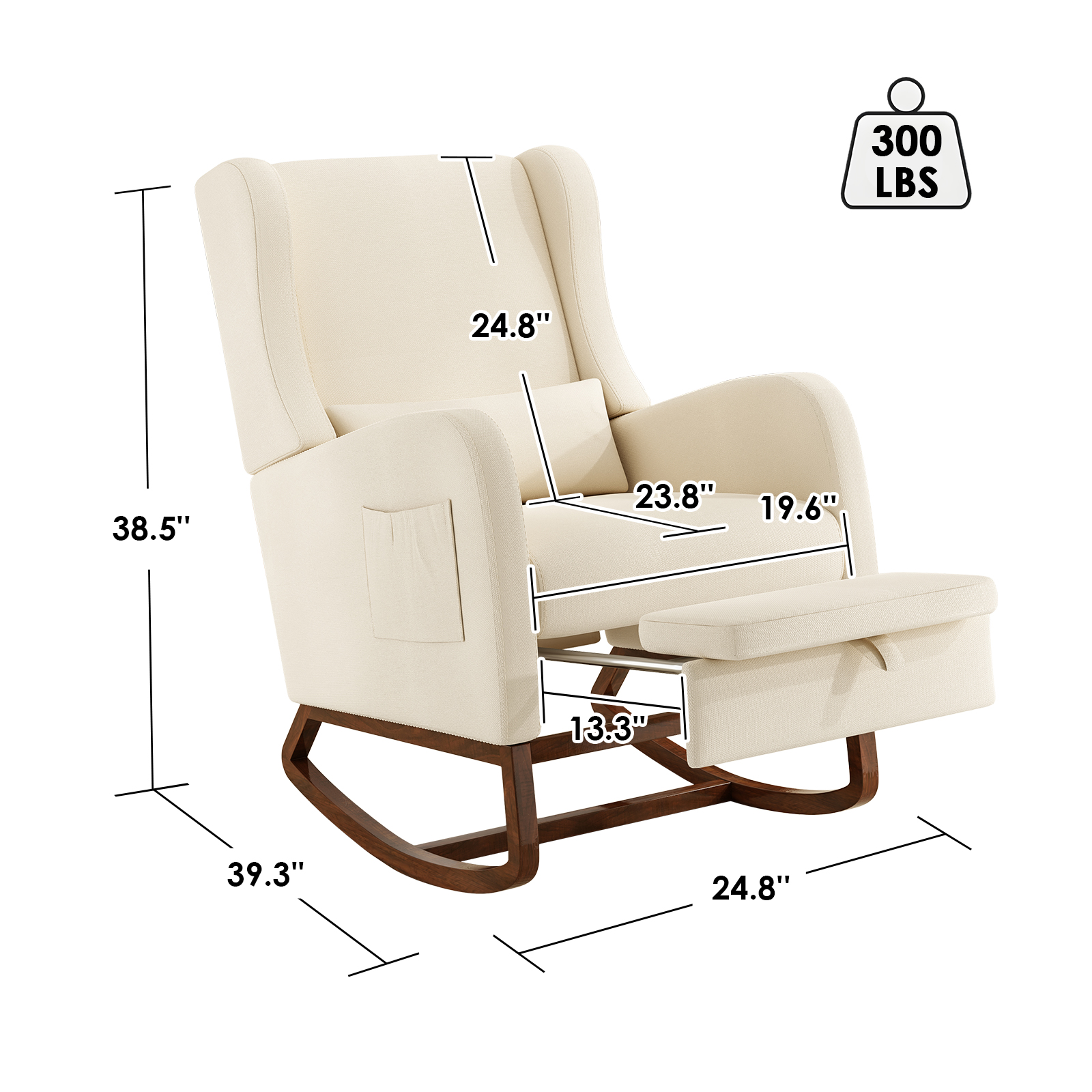 Nursery Rocking Chair, Upholst - đánh giá và giá Baby Nursery Glider Chair